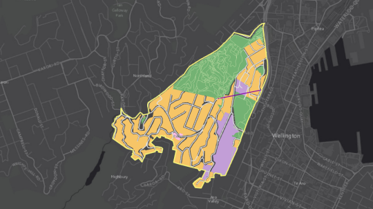Kelburn 郊区的地图视图